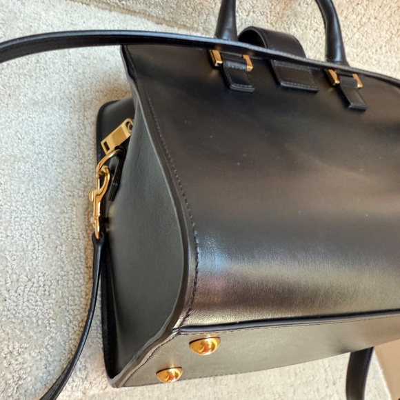 YSL Calfskin Monogram Baby Cabas Black - Picture 13 of 14